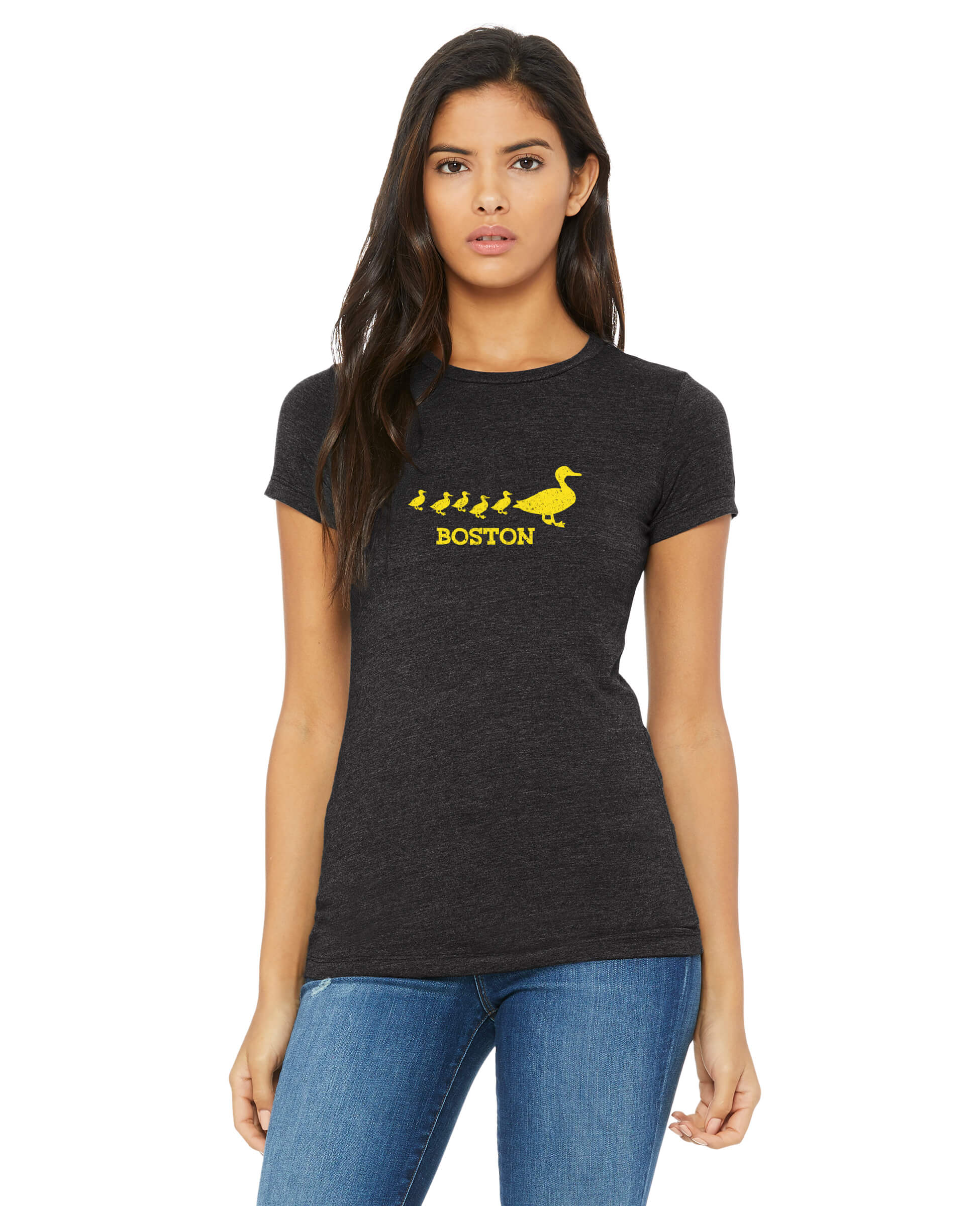 Women's Make Way for Ducklings Boston charcoal grey t-shirt